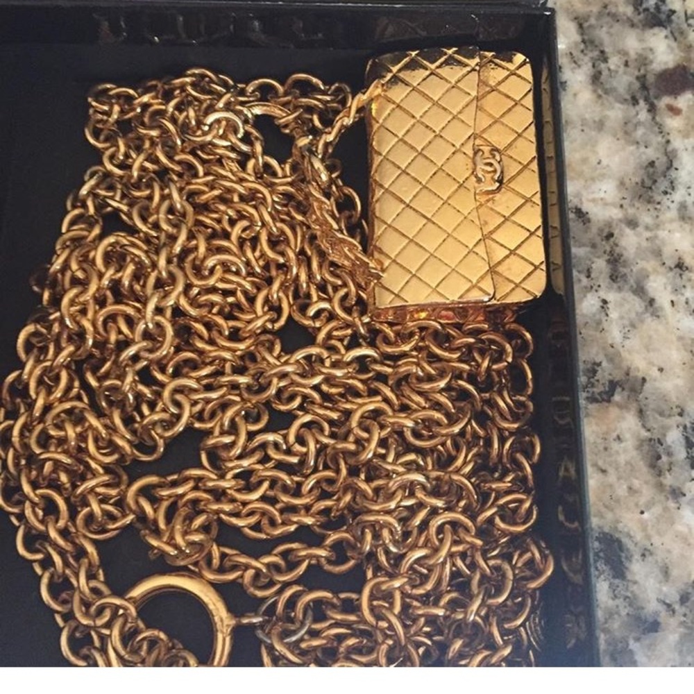 Chanel gold chain belt